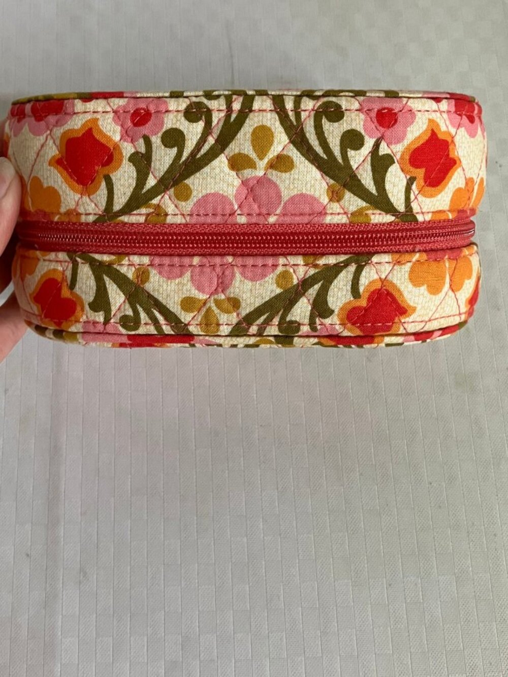 Vera Bradley Jewelry Travel Case Organizer Women's Multicolor Floral Quilted Zip - Picture 3 of 9